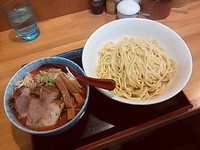 「辛味噌つけめん（麺大・あつもり、野菜大）」@味噌麺処 花道庵の写真