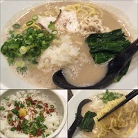 「【限定】濃厚真鯛白湯2nd 真鯛雑炊セット1000円 ビール」@海老・特濃煮干そば まるはの写真