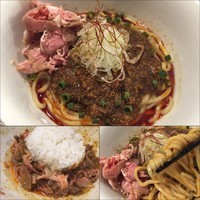 「【限定20食】麻婆まぜそば ライス付き 800円 ＋ビール」@らぁ麺 やまぐちの写真