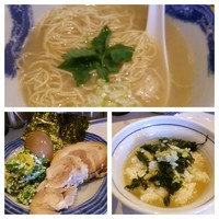 「『限定』金目の塩そば830円＋山葵茶漬け100円」@麺屋 扇 SENの写真