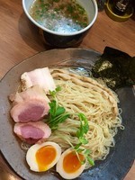 「【Twitter限定】白醤油香る牛塩つけSOBA￥1000」@麺家 Shumen Doushiの写真
