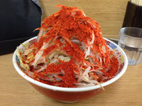 「麺半分やさいカラメ一味唐辛子」@ラーメン二郎 栃木街道店の写真