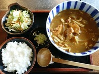 「【カレーうどんセット 810円(税別)】→500円(税込)」@榮養亭の写真