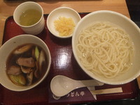 「フーサワ100周年記念メニュー、鴨汁きの子うどん700円」@うどん市 柏そごう店の写真