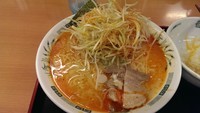 「とんこつねぎ辛ラーメン、大盛」@日高屋 小田急マルシェ登戸店の写真