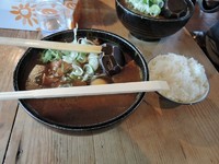 「カレーうどん+卵+ごはん」@吉宗の写真