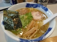 「塩ラーメン(味玉入り)730円＋ビール」@麺屋 扇 SENの写真