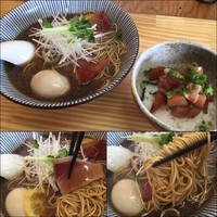 「【数量限定】寒鰤といりこの中華そば＋寒鰤丼セット 1000円」@中華そば よしかわの写真