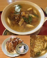 「かきそば＋ぎょうざ」@おこげとぎょうざの写真