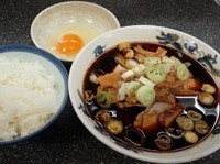 「中華そば（並）＋ごはん＋生玉子」@西町大喜 中島店の写真