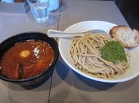 「味玉海老トマトつけ麺＋バジルご飯（９８０＋１５０円）」@つけ麺 五ノ神製作所の写真