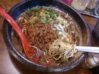 「担担麺（3辛） ＋生搾りごま油＋おいしいごはん（小）」@担担麺 手しごと ごま金の写真