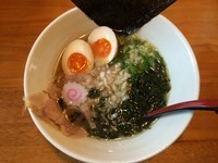 「あおさのりそば」@豚骨中華そば おかわりやの写真