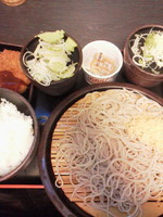 「Ｃセット（冷・生卵）\360＋コロッケ（クーポン）」@ゆで太郎 大島店の写真