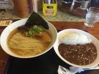 「ランチAセット(しおそば+カレーライス)」@麺や食堂 本店の写真
