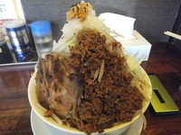 「味噌ラーメン680円(クーポンで500円)＆雷醤100円」@喝力屋の写真