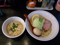 「蟹×鶏白湯 味玉濃厚つけめん」@雨ニモマケズの写真