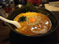 「月影赤味噌ラーメン（大盛り）830円＋150円」@らーめん 半蔵の写真