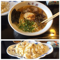 「ラーメン+半チャーハン780円」@熊本ラーメン 九千坊の写真