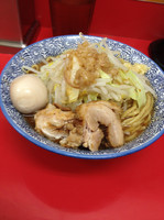 「小ラーメン ニンニク少し アブラ カラメ 味玉」@八王子田田の写真