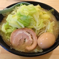 「野菜ラーメン（￥600）+味玉（サービス）」@つけ麺らーめん 蓮の写真