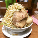 野郎ラーメン男盛り1080円+半熟卵100円
