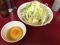 「小ラーメン(680円)+白だし醤油玉子(100円)」@ラーメン二郎 相模大野店の写真