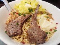 「【限定】スプリングラムと春キャベツのアンチョビませそば」@おおぜき中華そば店の写真