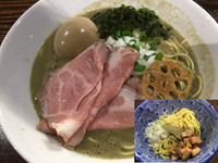 「濃厚煮干そば800円、半むじゃ玉100円」@ニボムジャキの写真