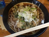 「春菊天蕎麦【390円】」@立喰そば 田舎の写真