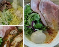 「特製鶏ソバ980円+替玉(ホタテ)150円」@NOODLE STOCK 鶴おかの写真