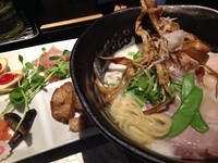 「鶏soba 800円 贅沢 +300円」@鶏soba 座銀 肥後橋本店の写真
