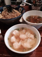 「つけそば 白出し エビワンタン 大盛」@八雲の写真