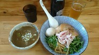 「煮干しつけ麺 濃い目+  味玉+ 大判焼豚」@中華そば よしかわの写真