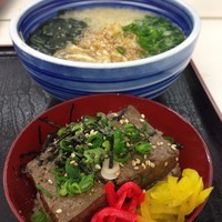 「きざみ（￥570）＋とうふめし（￥210）」@白河そばの写真