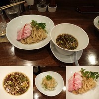「醤油つけ麺＋ビール＋水餃子」@創作麺工房 鳴龍の写真