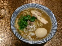 「ラム煮干中華そば（味玉のせ）」@自家製麺 MENSHO TOKYOの写真