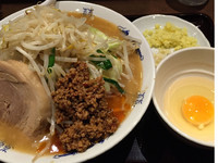 「【限定】 ミソジ。（200ｇ）850円 ＋ 生たまご50円」@中華そば 飯村製作所の写真