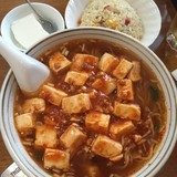 炒飯と麻婆麺(ランチセット) 杏仁付き
