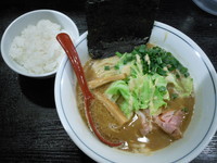 「蟹×鶏白湯濃厚らーめん＋ごはん」@雨ニモマケズの写真