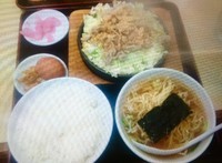 「鉄板麺（半ラーメン付き）¥850」@大盛軒の写真