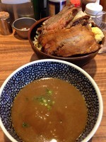 「つけ麺 並 ステーキ」@ラーメン燈郎の写真