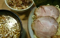 「特製つけそば＋大盛＋肉めし（ランチ１５０円）」@煮干そば 流。の写真