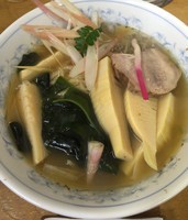 「卯月の一杯 今が旬 若筍ソバ 1500円」@MENYA 食い味の道有楽の写真