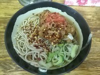 「ゲソ（生姜）そば」@六文そば 日暮里第2店の写真