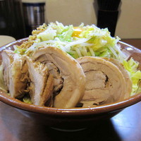 「（麺マシ）ラーメン 700円 + 汁無し蕎麦 80円（BP少」@豚星。の写真