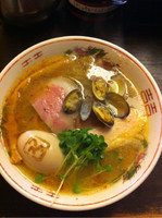 「肉そばの塩＋味玉」@麬にかけろ 中崎壱丁 中崎商店會1-6-18号ラーメンの写真