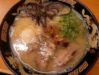 「半熟煮玉子入り豚とろラーメン （150410）」@鹿児島ラーメン 豚とろ 天文館本店の写真