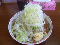 「ラーメン（にんにく、ネギ）　１周年記念　５００円」@らーめん おうか 松戸松飛台店の写真