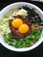 「台湾まぜそば　卵黄W」@らーめん まぜそば てっぺん 春日井店の写真